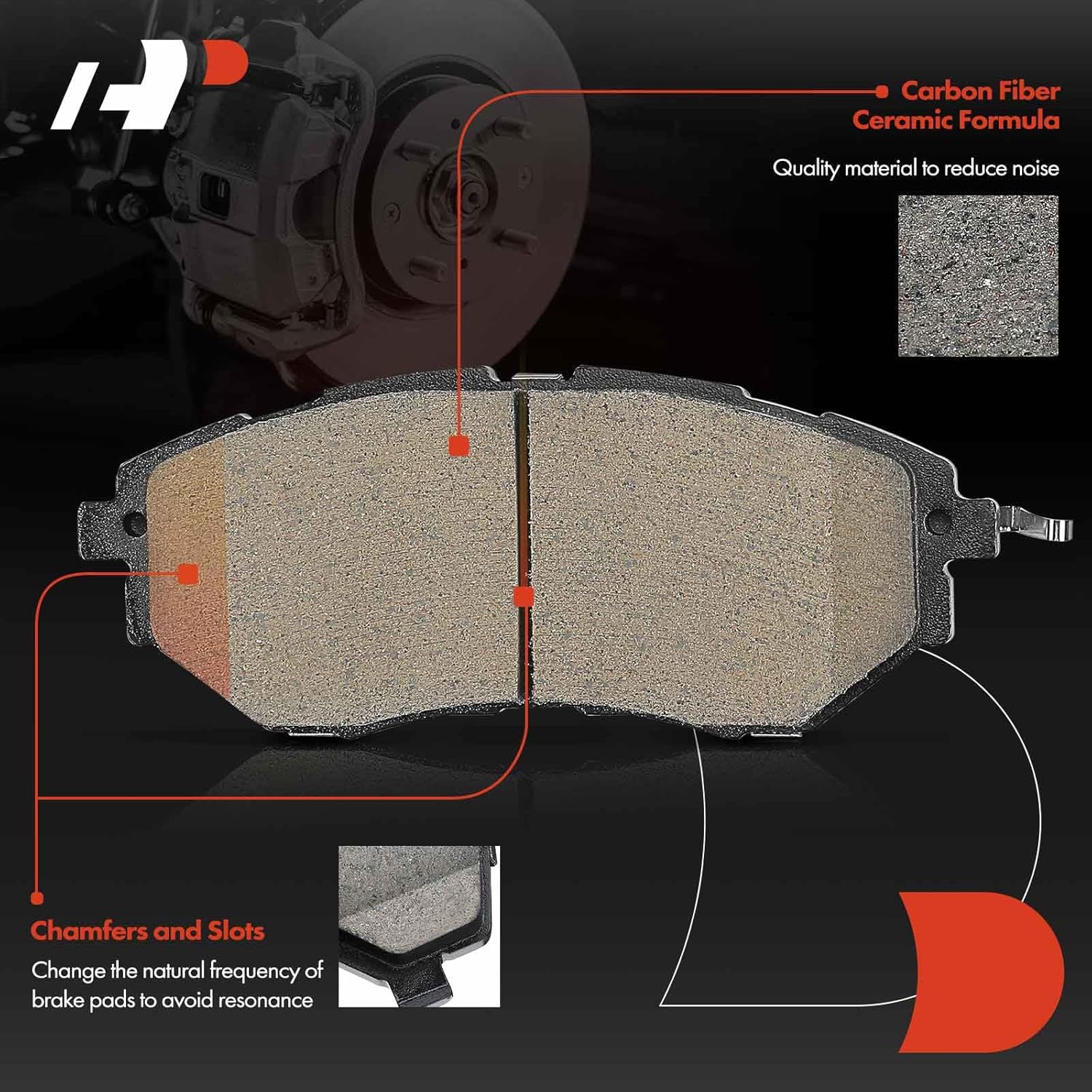 A-Premium 12.42 inch (315.5mm) Front Drilled and Slotted Disc Brake Rotors + Ceramic Pads Kit Compatible with Select Subaru Models - Outback 2015-2019, Legacy, Tribeca, B9 Tribeca, WRX, 6-PC Set