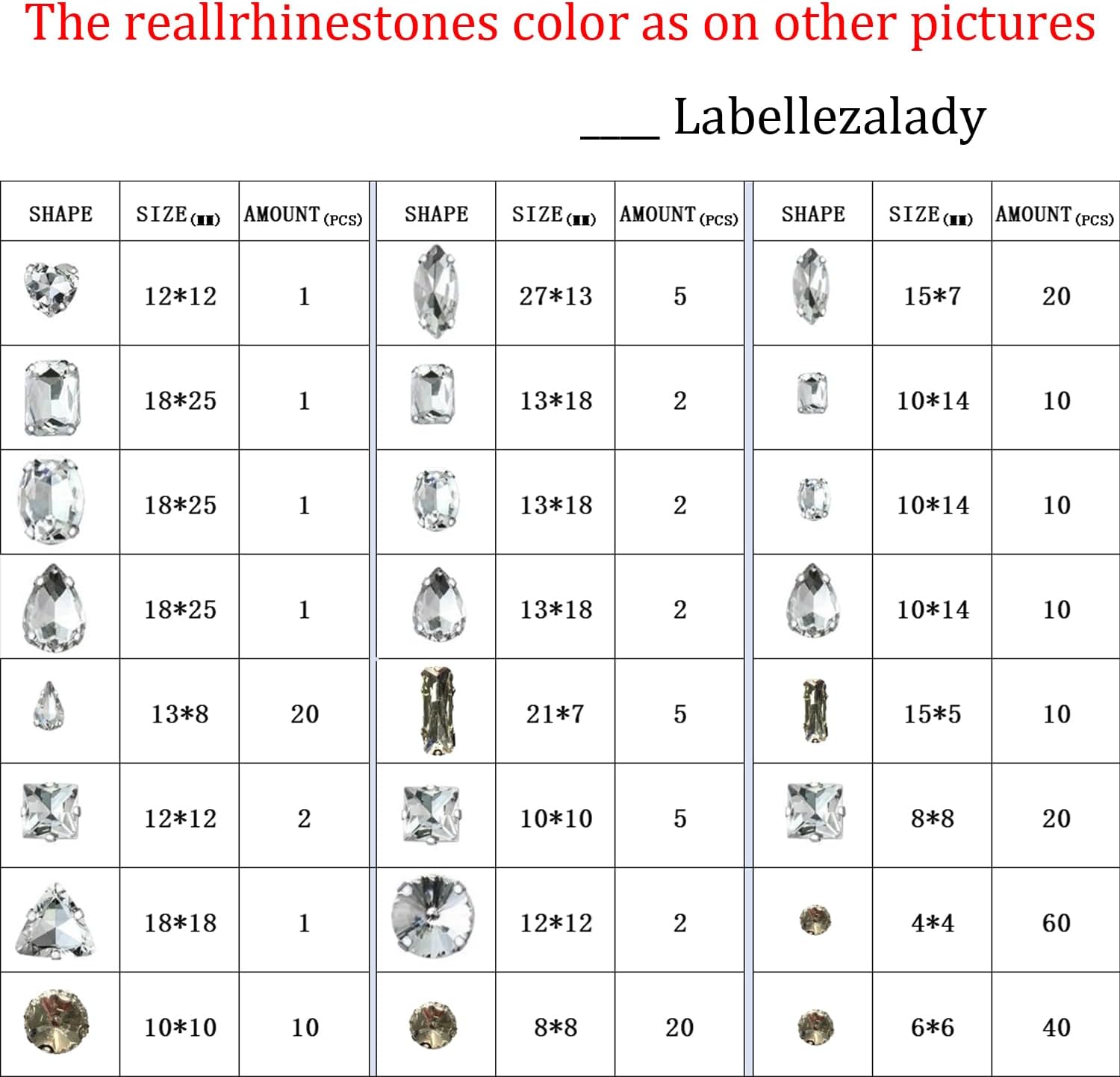 260 PCS/Pack 9 Shapes 24 Sizes Mixed Clear Crystals, Silver Sew on Glass Rhinestones,Crystal Gems Mental Flatback with Silver Claw, for Jewelry Crafts Costume DIY Garment