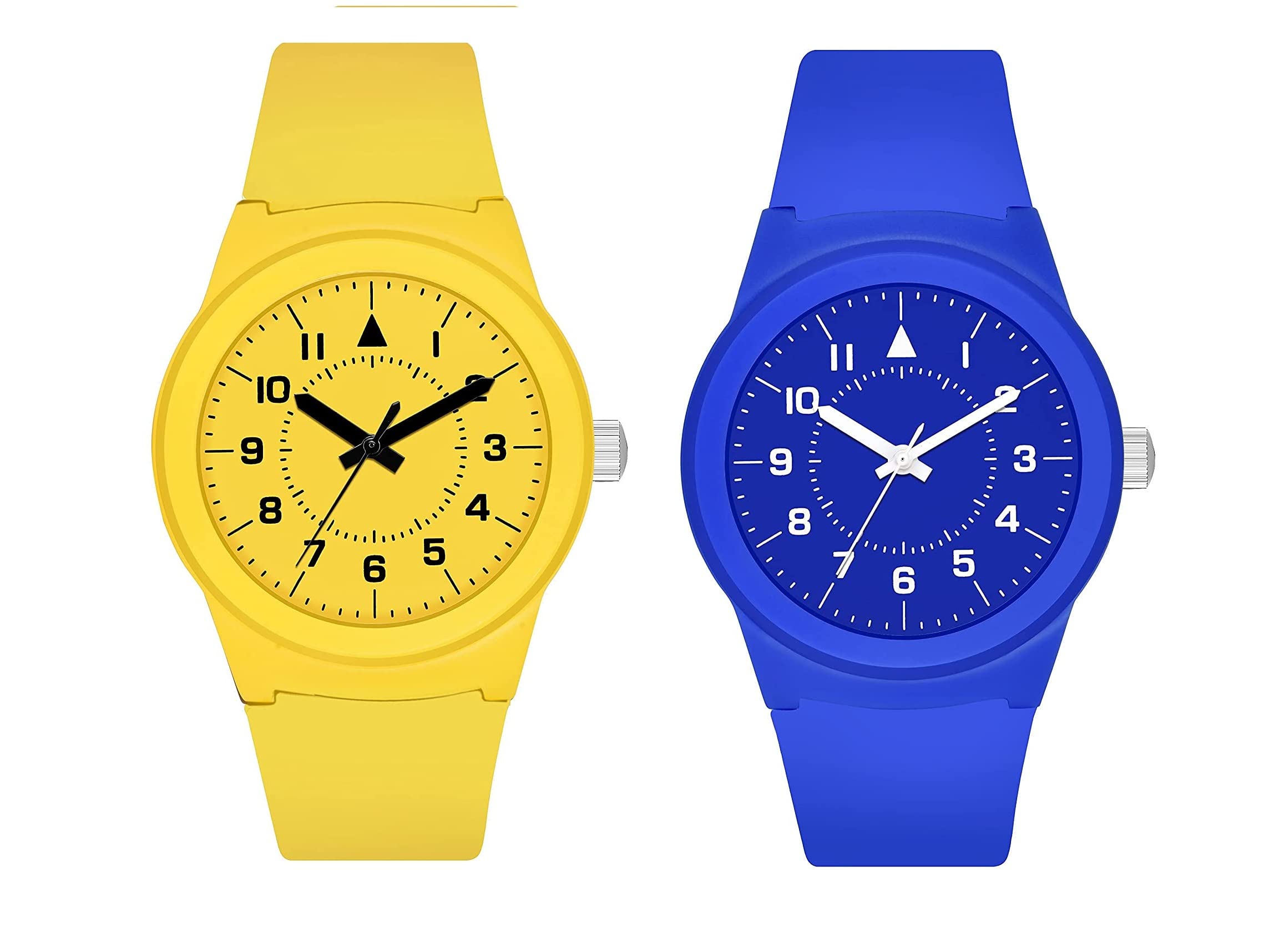 Watch City Analogue Sport Watch for Mens Kids, Boys, Waterproof Sport Look Silicone Strap Watch (Blue & Yellow) (Set of 2) (B0BDZSQD3F) Amazon Price History, Amazon Price Tracker