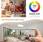 6PK 12 Inch LED Flush Mount Ceiling Light,24W, 2520LM, 3000K/4000K/6000K CCT Selectable,0.9inch Super Slim LED Ceiling Light, Low Profile Round Flat Panel Light for Bedroom,Kitchen,Hallway
