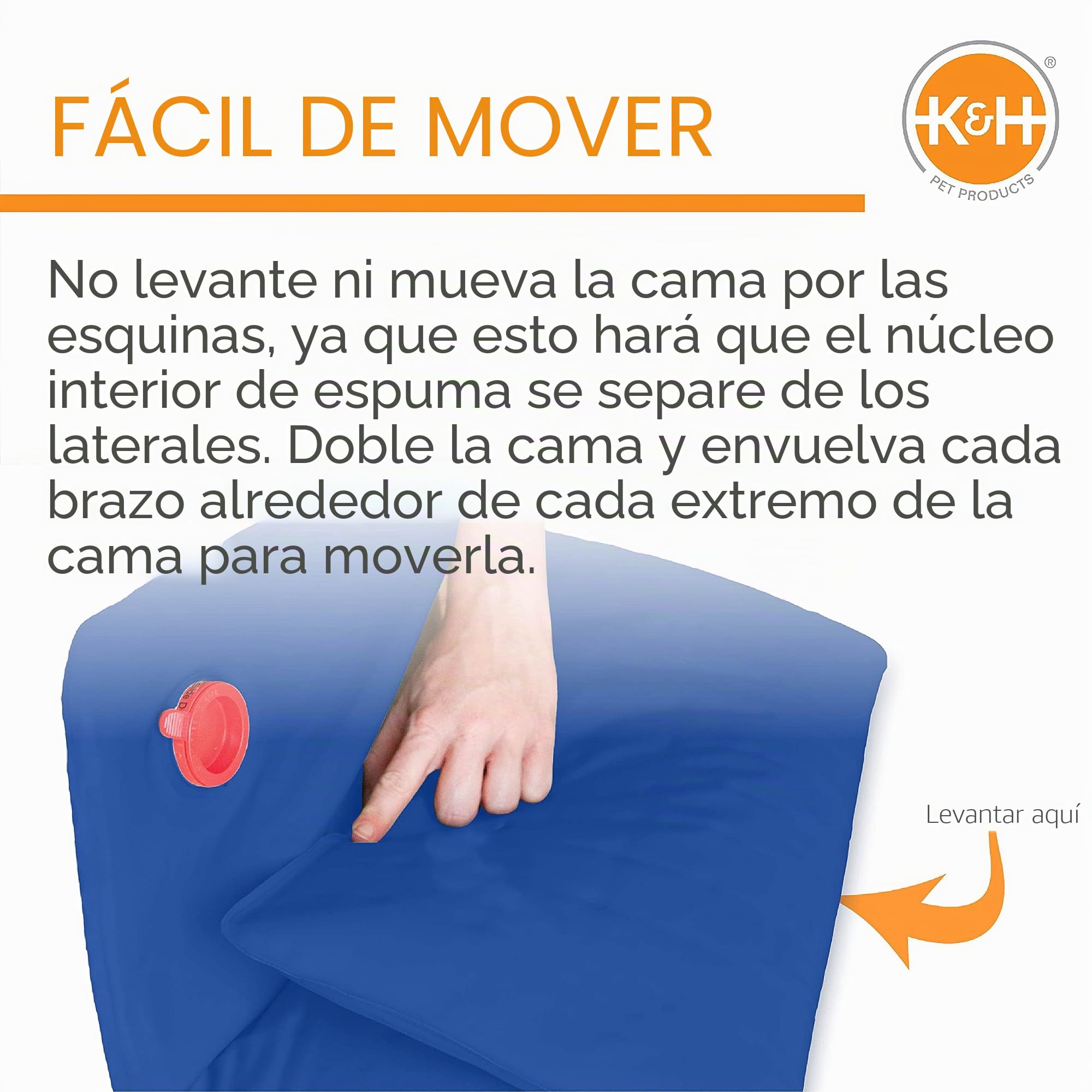 K&H Manufacturing K&H Mascotas | Cama refrigerada para Perros y Gatos | Azul | Grande