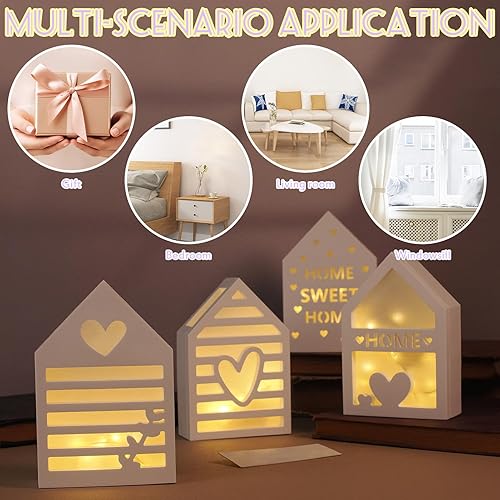 Miniatura 4 de Moldes de silicona para casa, portavelas de casa 3D, moldes de fundición de resina epoxi para bricolaje, jabón, pasteles, arcilla, manualidades,