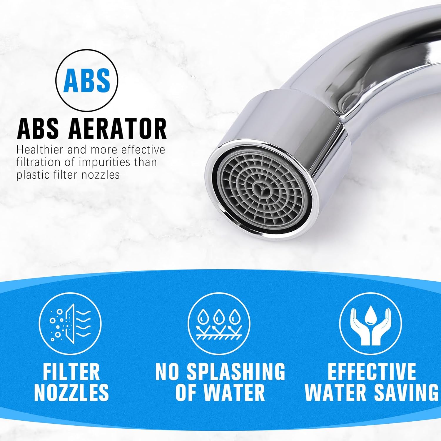 Wall Mount Kitchen Faucet 8" Center Commercial Sink Faucet with 8" Swivel Spout Dual Handles Brass Utility Sink Faucet for Laundry Room Restaurant Polish Chrome - Image 4