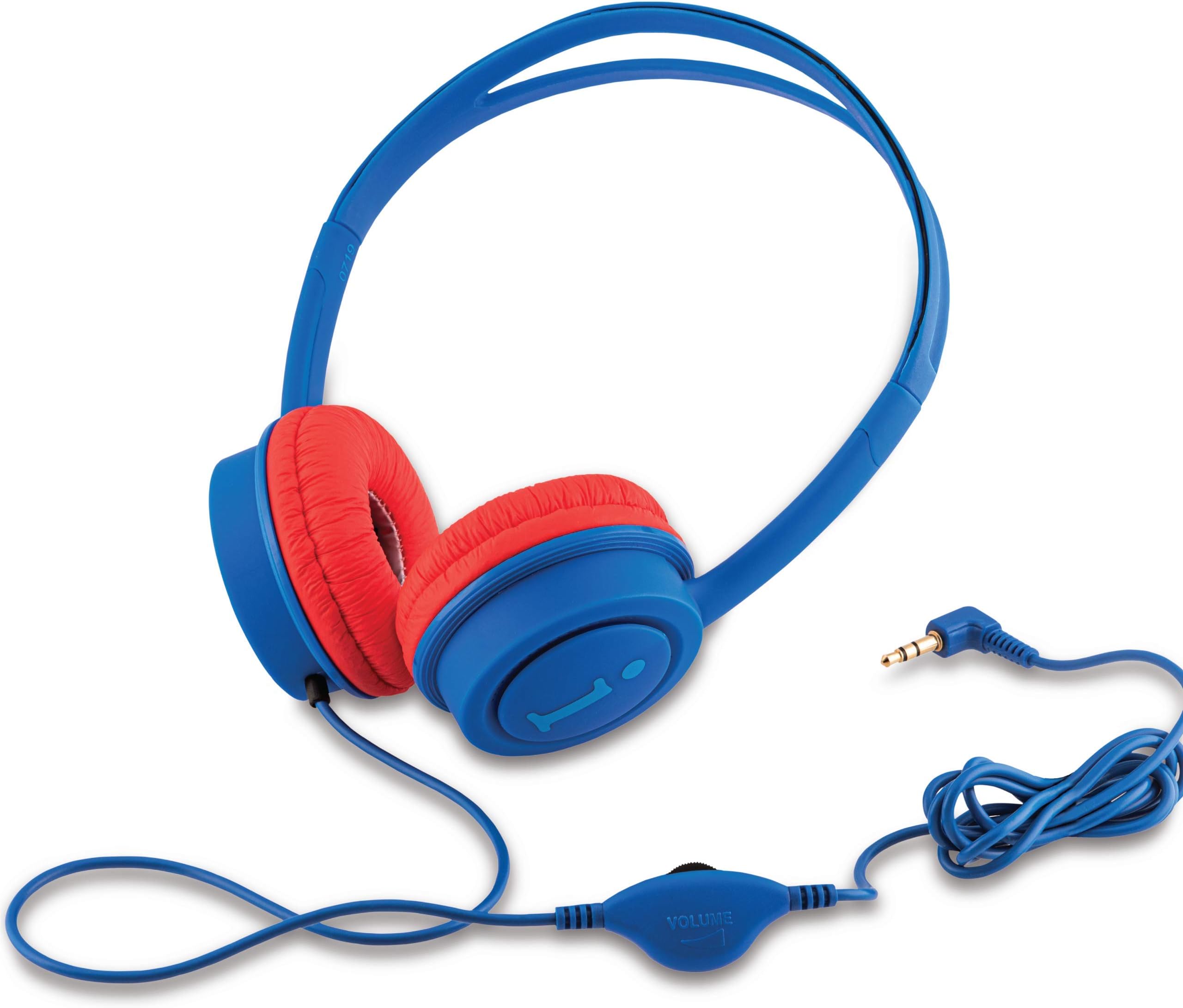 iBall Star Wired Over The Ear Headphone Without Mic (Dark Blue and Red)