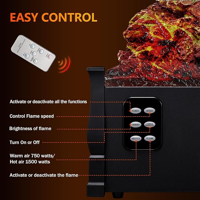 Chimenea Eléctrica R.W.FLAME 21 pulgadas Control Remoto miniatura 3