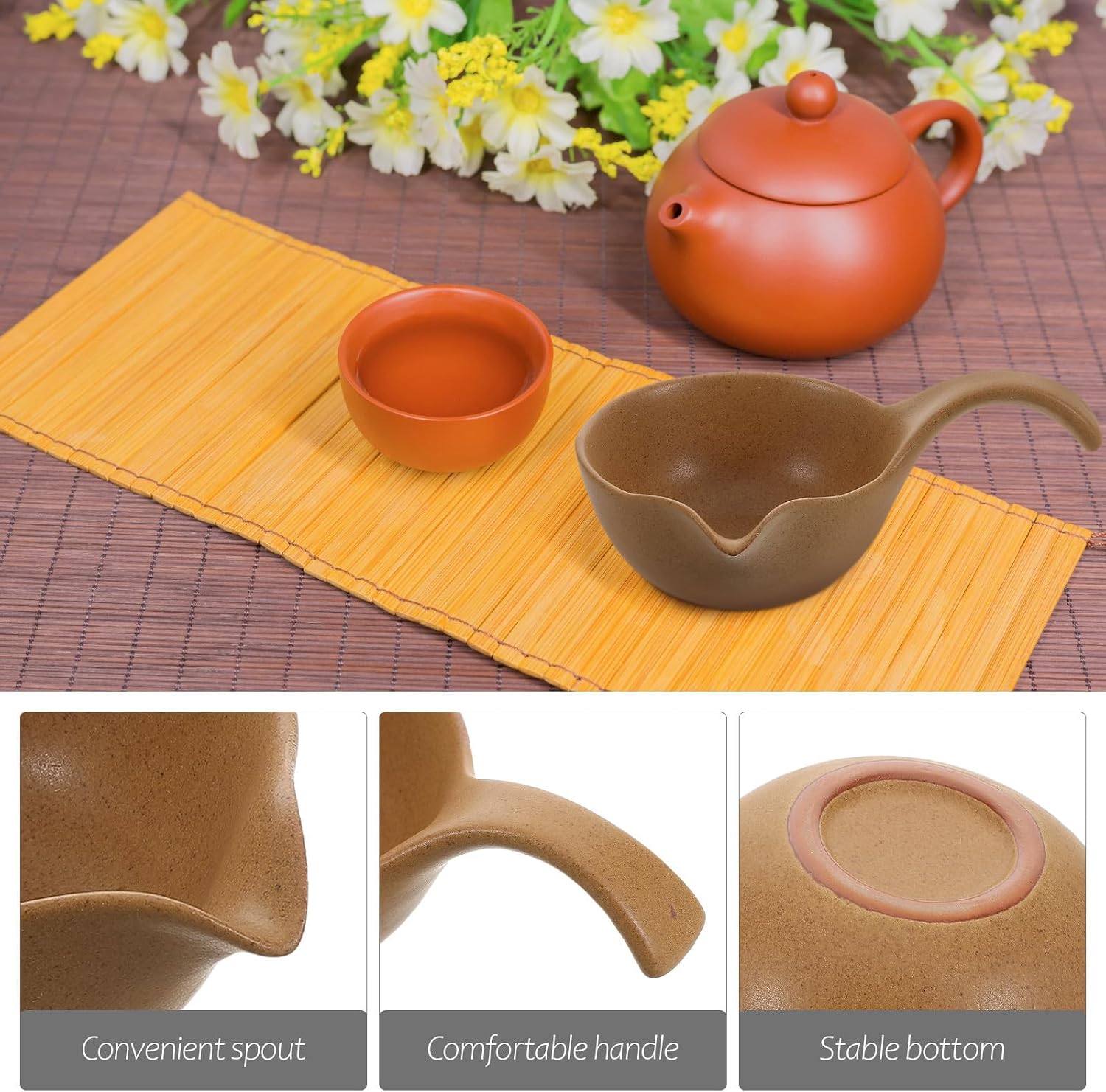 Cabilock Ceramic Loose Leaf Tea Scoop Water Ladle for Tea Drinkers Easy to Measure and Safe and Coffee Brewing