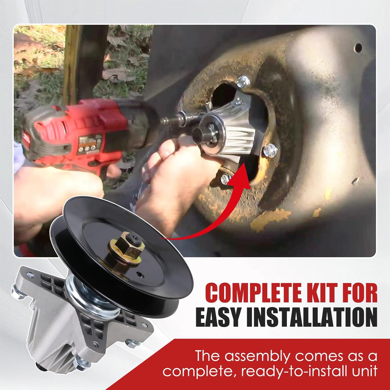 618-09236 Mower Deck Spindle Compatible with Cub Cadet XT1-GT54 XT1-ST54 ZT1-54 ZT2-54 ZTS2-54, Troy Bilt Mustang 54XP, Craftsman Z5800 T3200 with 54" Deck Replace# 618P09236 (1 Pack)