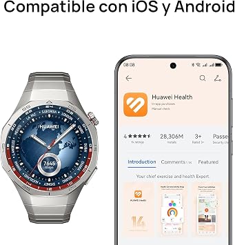 Huawei Watch GT5 Pro 46mm - Titanyum | Pro seviyesinde Spor Saati, Keskin Hatlı Tasarım, 14 Güne Kadar Pil Ömrü, Sağlık Takibi, iOS ve Android ile Uyumlu