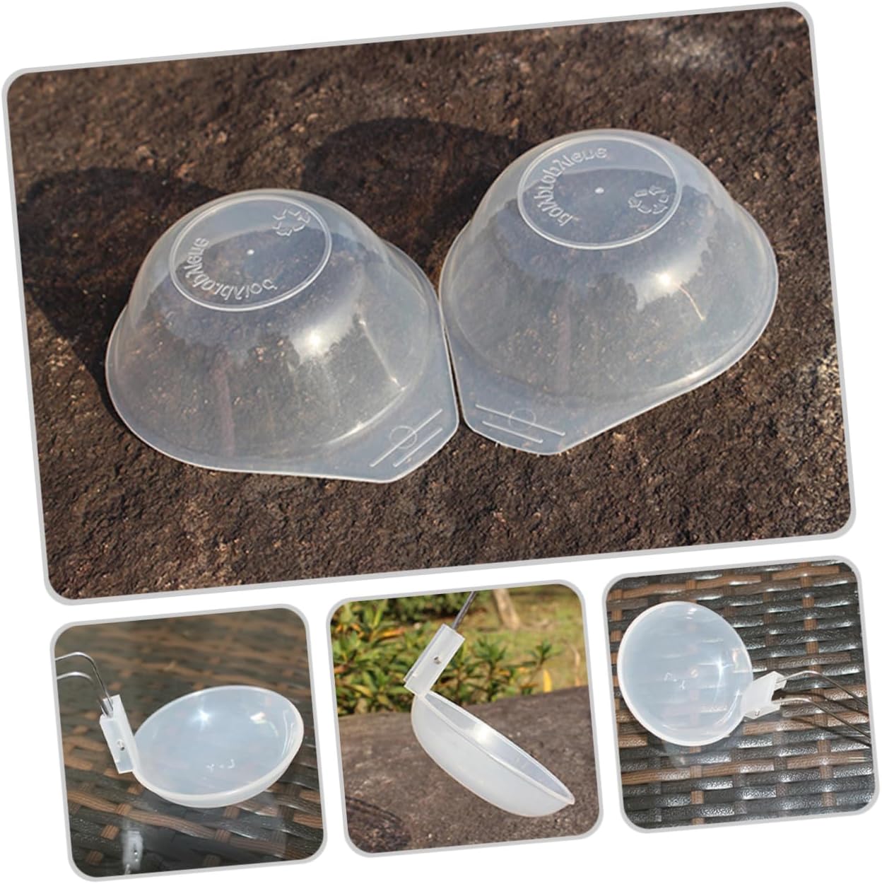 1set Reusable Camping Soup Bowls and Serving Spoons Transparent Plastic Bowls for Outdoor Use Stackable Design for Easy Storage for Camping Picnics and Bbqs