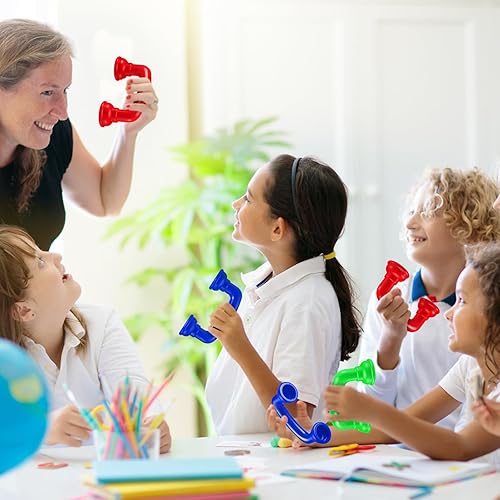 Miniatura 4 de Teling Paquete de 24 teléfonos de lectura para niños, comentarios auditivos, teléfonos con sonido Whisper Hear Myself para el aula (rojo, azul,