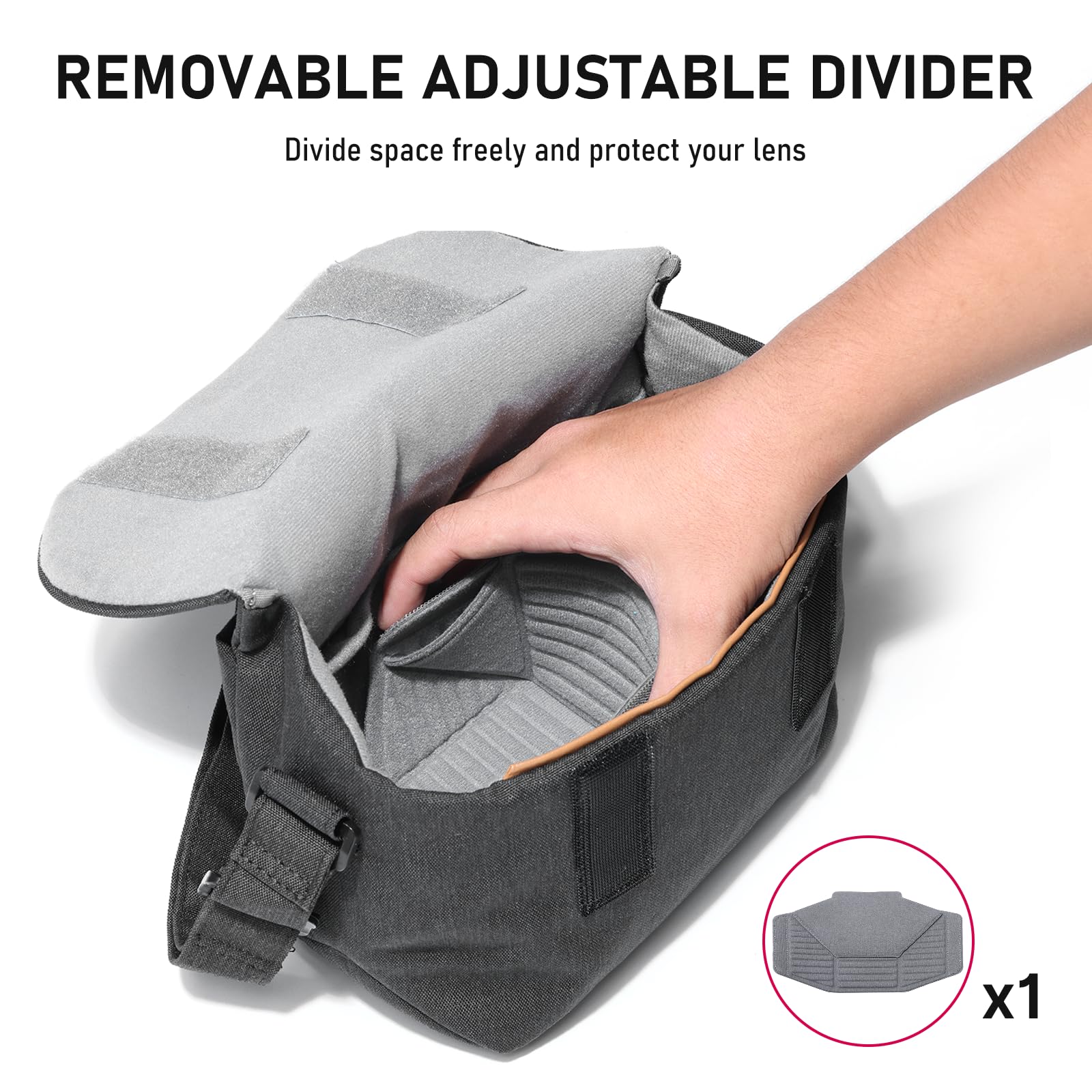 ULANZI Sacoche pour Appareil Photo, 4 L, Sac bandoulière léger SLR/DSLR, Noir, Petite Housse imperméable pour Femmes et Hommes, Compatible avec Sony/Nikon/Fujifilm, Noir, Minimalisme