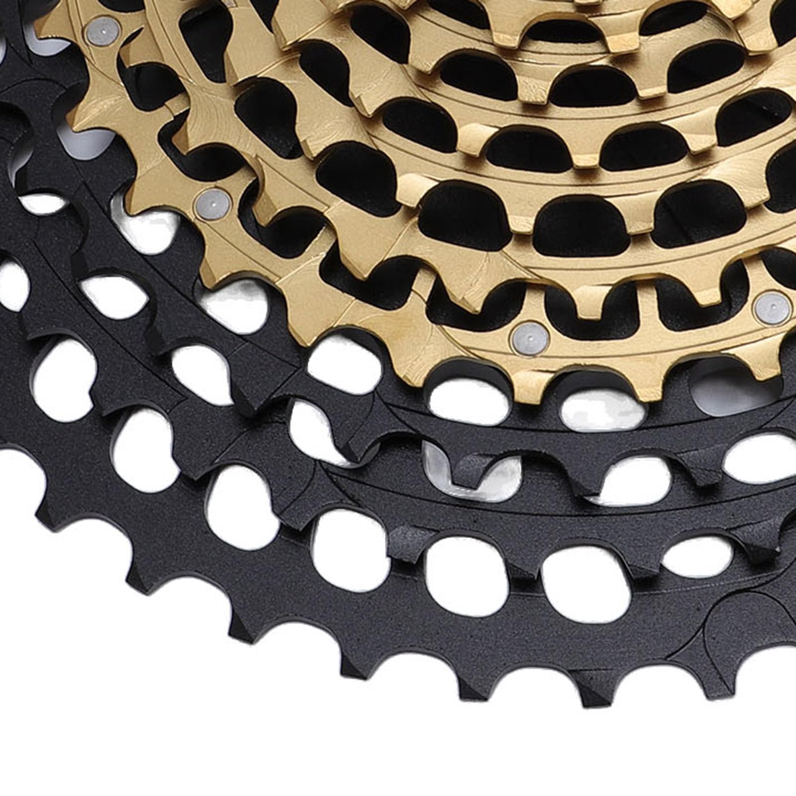Pongnas Cassette de Bicicleta de Montaña de 12 Velocidades Compatible 10-46T CNC Aleación de Aluminio Hueca y Rueda de Acero para Trail Enduro Actualización de Transmisión Ligera