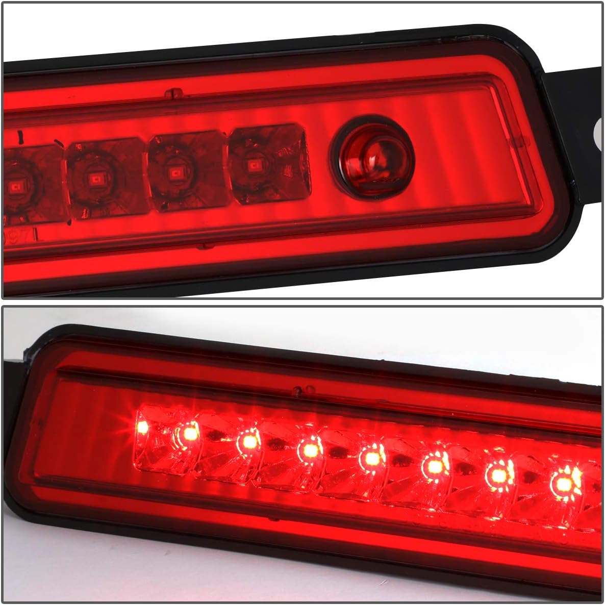 DNA MOTORING 3BL-NARM04-LED-RD Red Lens LED High Mount 3rd Third Brake Light [Compatible with 05-15 Nissan Armada / 04 Pathfinder Armada / 04-10 Infiniti QX56]