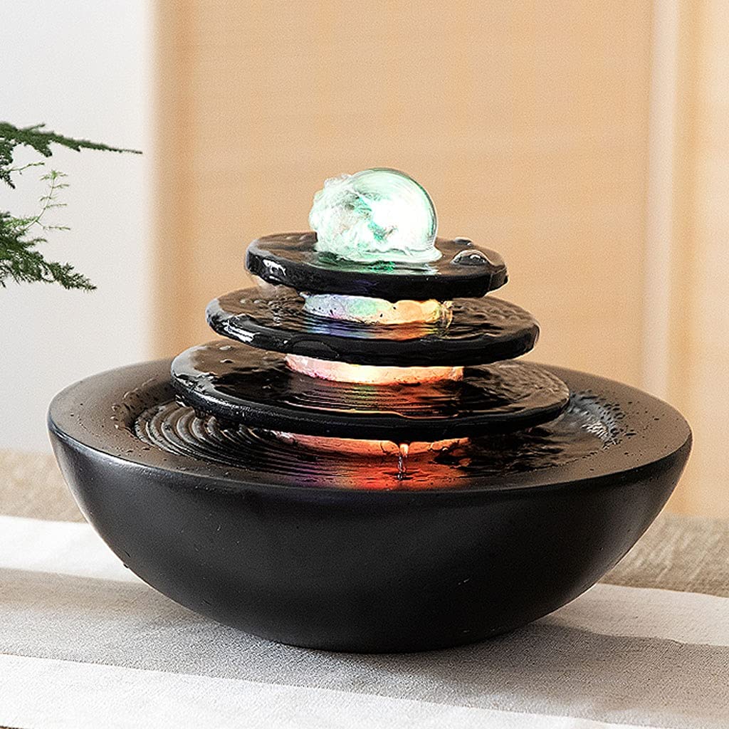 Amazon.co.jp: 室内噴水インテリア噴水 自己循環ランタンと水卓上噴水