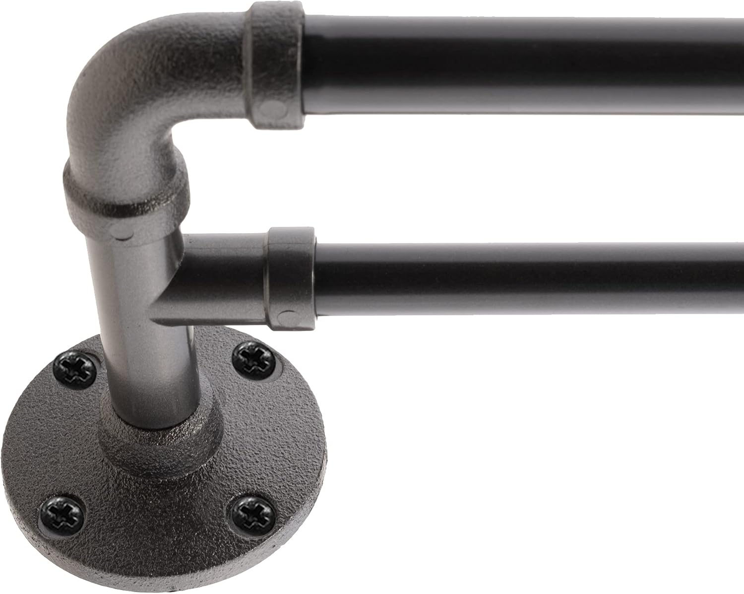 Decopolitan 5/8" Pipe Double Curtain Rod Set, 48 to 86 Inches, Vintage Bronze