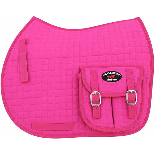 Horse Quilted ENGLISH SADDLE PAD Pink Fleece Padded Aussie Australian 7275