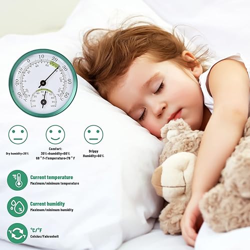 Miniatura 2 de Termómetro para interiores y exteriores, termómetro higrómetro digital, monitor de temperatura montado en el exterior o en la pared, termómetro con