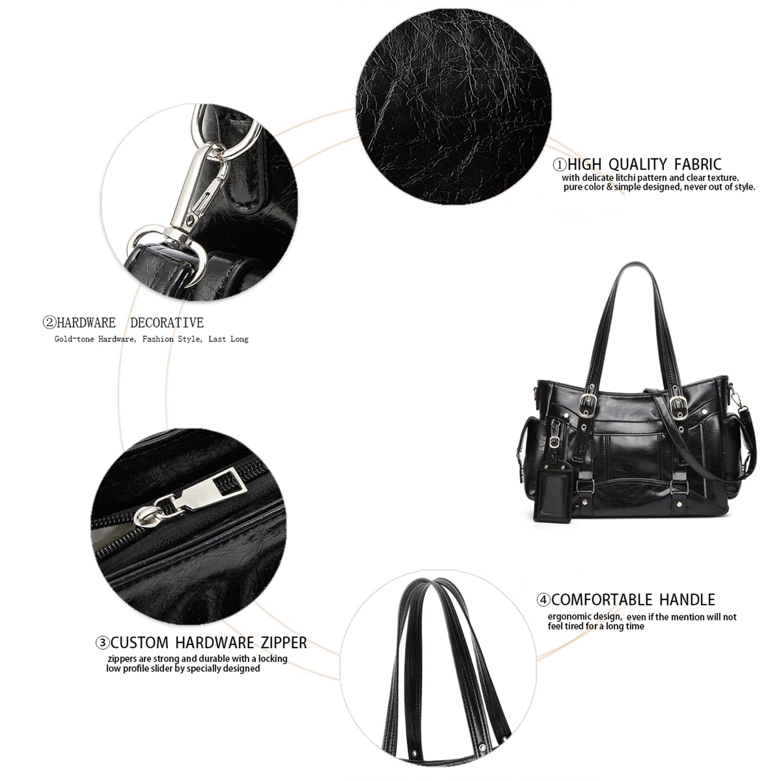 BUKESIYI Donna Borse a Mano Borsa a Tracoll Elegante Spalla Tote Firmate Marca 2026 PU Pelle IT77530