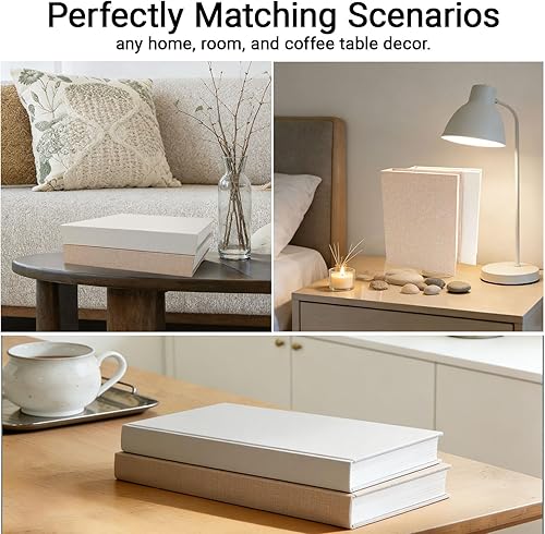 Miniatura 4 de Modern Living - Juego de libros decorativos, libros de mesa de centro de tapa dura en marrón y blanco, espacios naturales y tema de vida simple