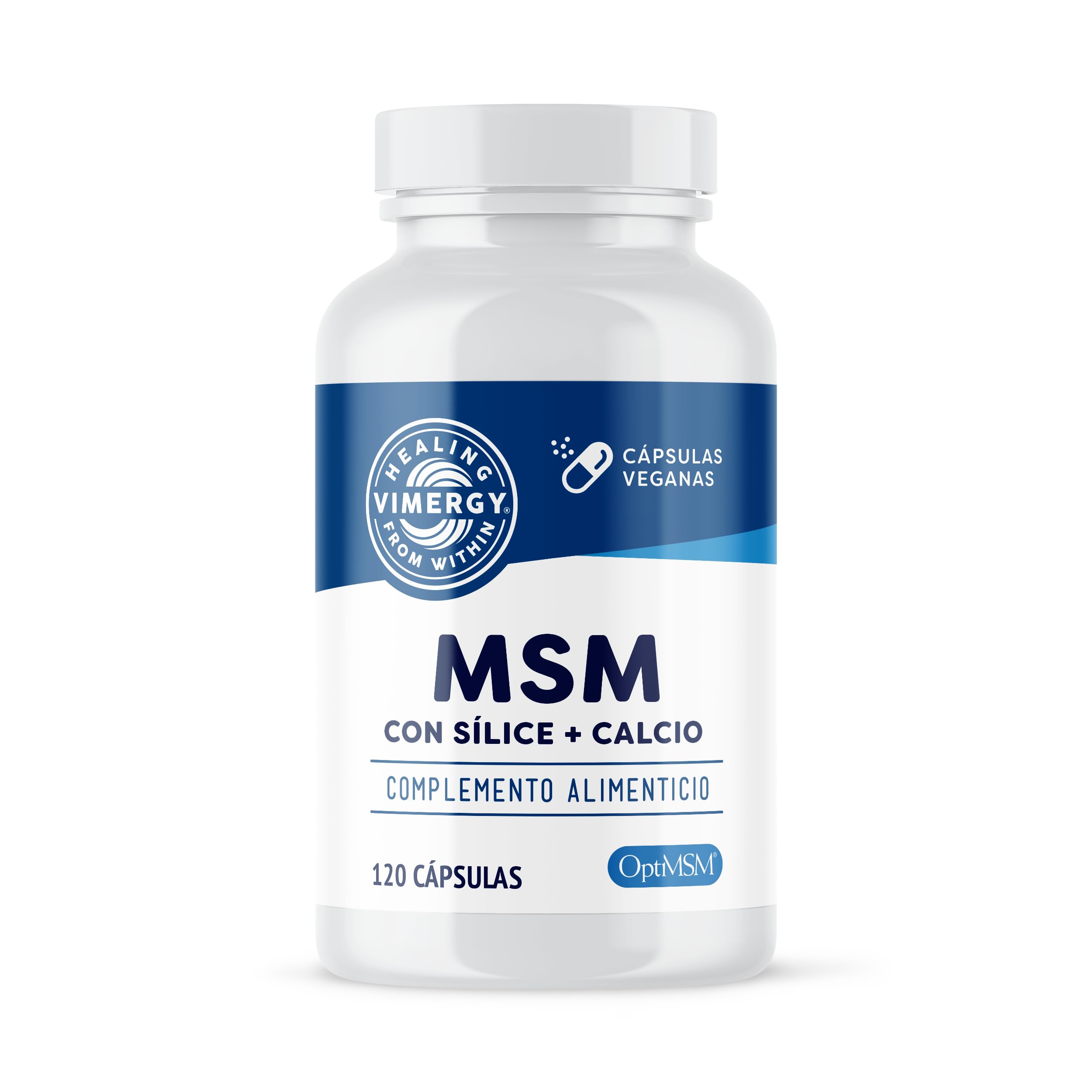 Vimergy MSM 780 mg – 120 Cápsulas – MSM Cápsulas con Calcio y Sílice - Cápsula Vegana sin Gelificantes – Sin OMG, Gluten ni Gelatina - Kosher