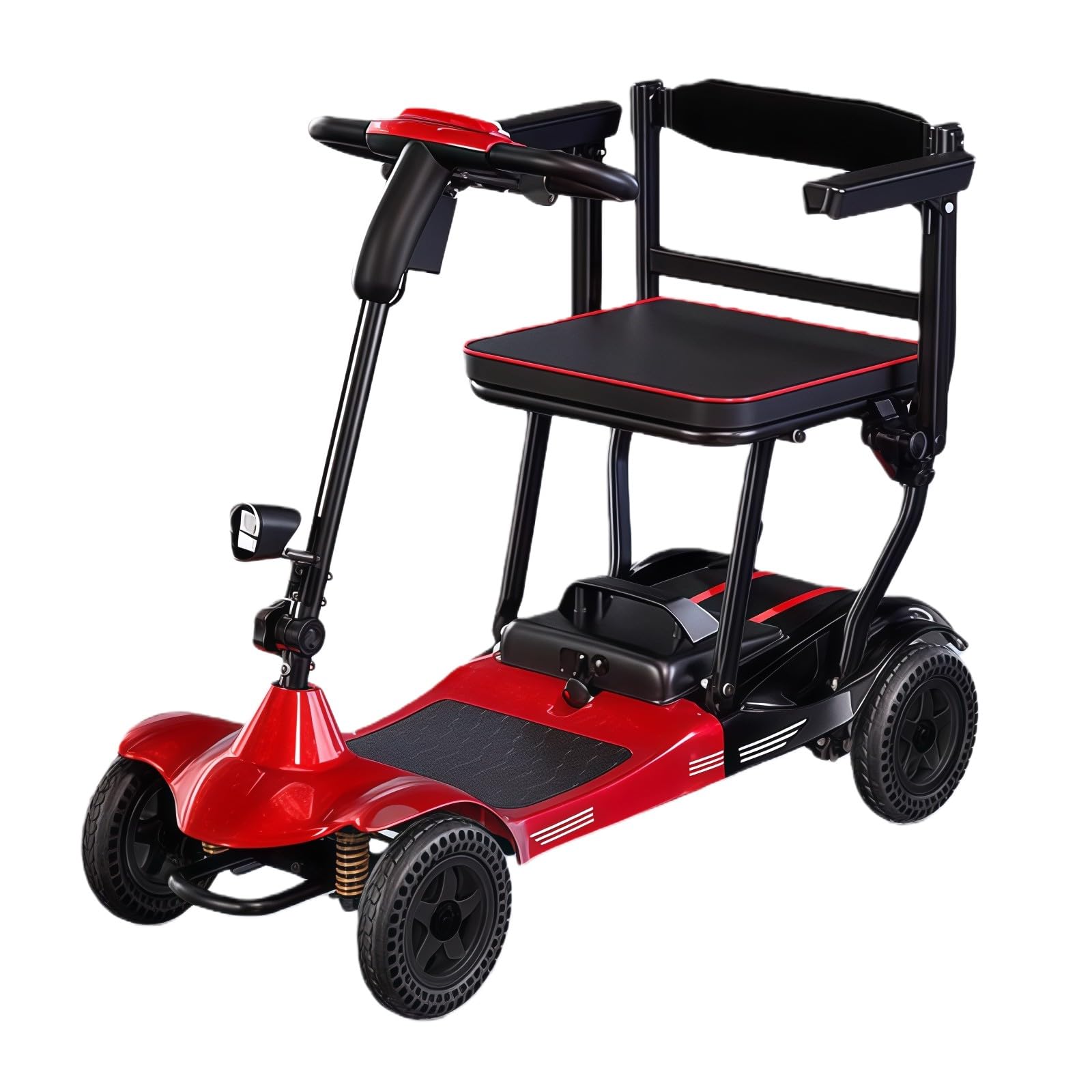 Scooter di mobilità per adulti, telaio in lega di alluminio, motore brushless da 250 W, capacità di peso 150 kg, scooter da viaggio leggero per anziani, peso netto 18 kg