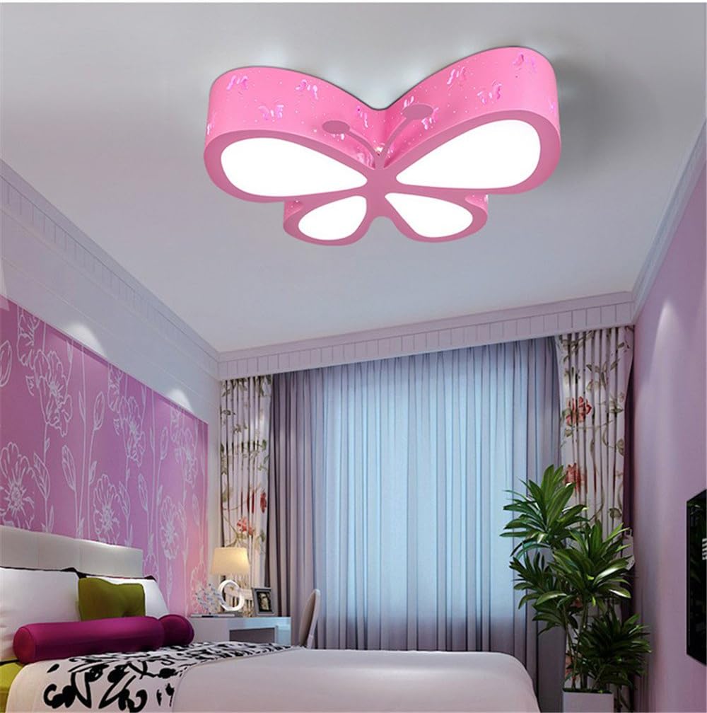 Leihongthebox Ceiling Lights lamp Children's Room Ceiling Light LED Lights for Boys and Girls to Princess Butterfly Ceiling lamp for Hall, Study Room, Office, Bedroom, Living Room,500mm