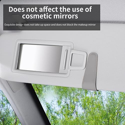 Miniatura 3 de Soporte magnético de cuero para lentes de sol para automóvil, clip de lentes de sol para visera de automóvil, accesorios interiores universales para