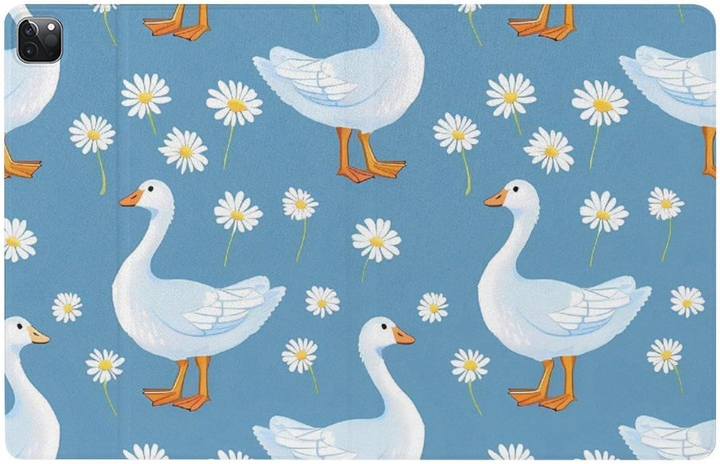 Goose Print Printed Case Trifold Stand Protective Cover Compatible with iPad Pro 2020/2021/2022 (12.9in)