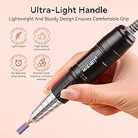 Vista 6 de Makartt Nail Drill Handpiece for Up200 Machine:Professional Electric File Remove Gel Polish Poly Nail Gel Black B-05 Removing for Removing Acrylic