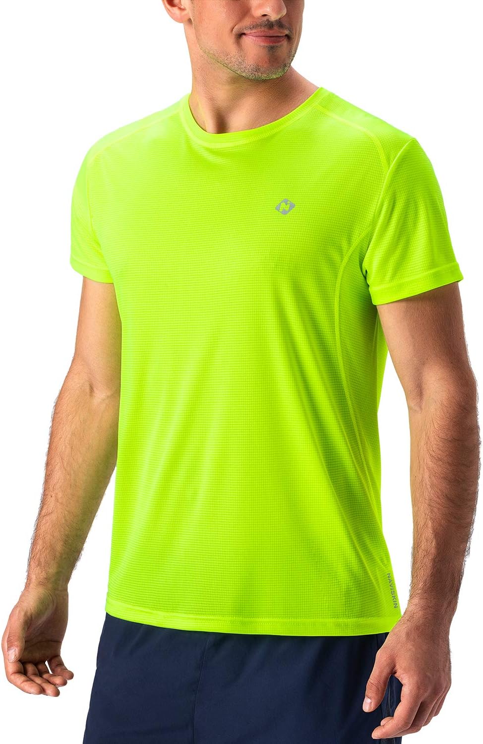 NAVISKIN Men's Quick Dry Workout Running Athletic Short Sleeve T-Shirt Outdoor Shirt