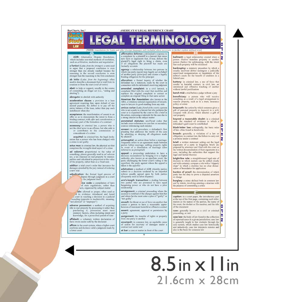 Legal Terminology: QuickStudy Laminated Reference Guide (Quick Study: Law)