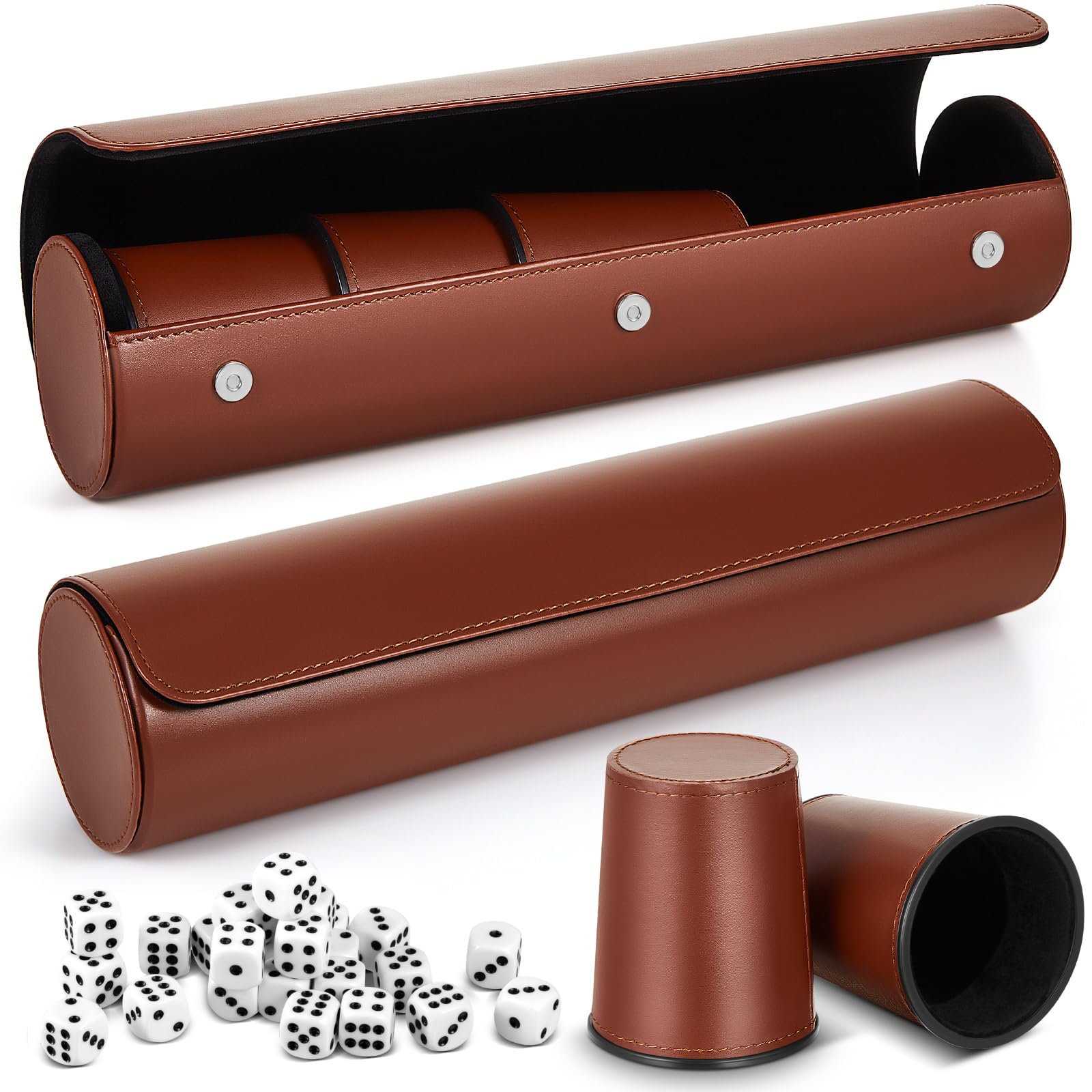 Amazon.com: Liliful 2 Set Leather Dice Cups Include 10 Leather