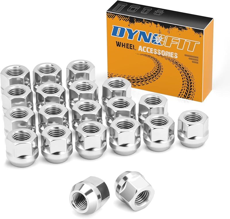 M12x1.5 Open End Lug Nuts Compatible with Ford Honda CR-V Accord Civic Element Acura, 20pcs Zinc 12mmx1.5 Open-End Bulge Acorn Nuts for Fusion Escape,Aftermarket Wheel Nut fit OEM Steel Rim