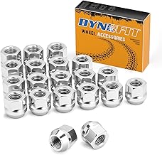 Dynofit M12x1.5 Open End Lug Nuts Compatible with Ford Honda CR-V Accord Civic Element Acura, 20pcs Zinc 12mmx1.5 Open-End Bulge Acorn Nuts for Fusion Escape,Aftermarket Wheel Nut fit OEM Steel Rim