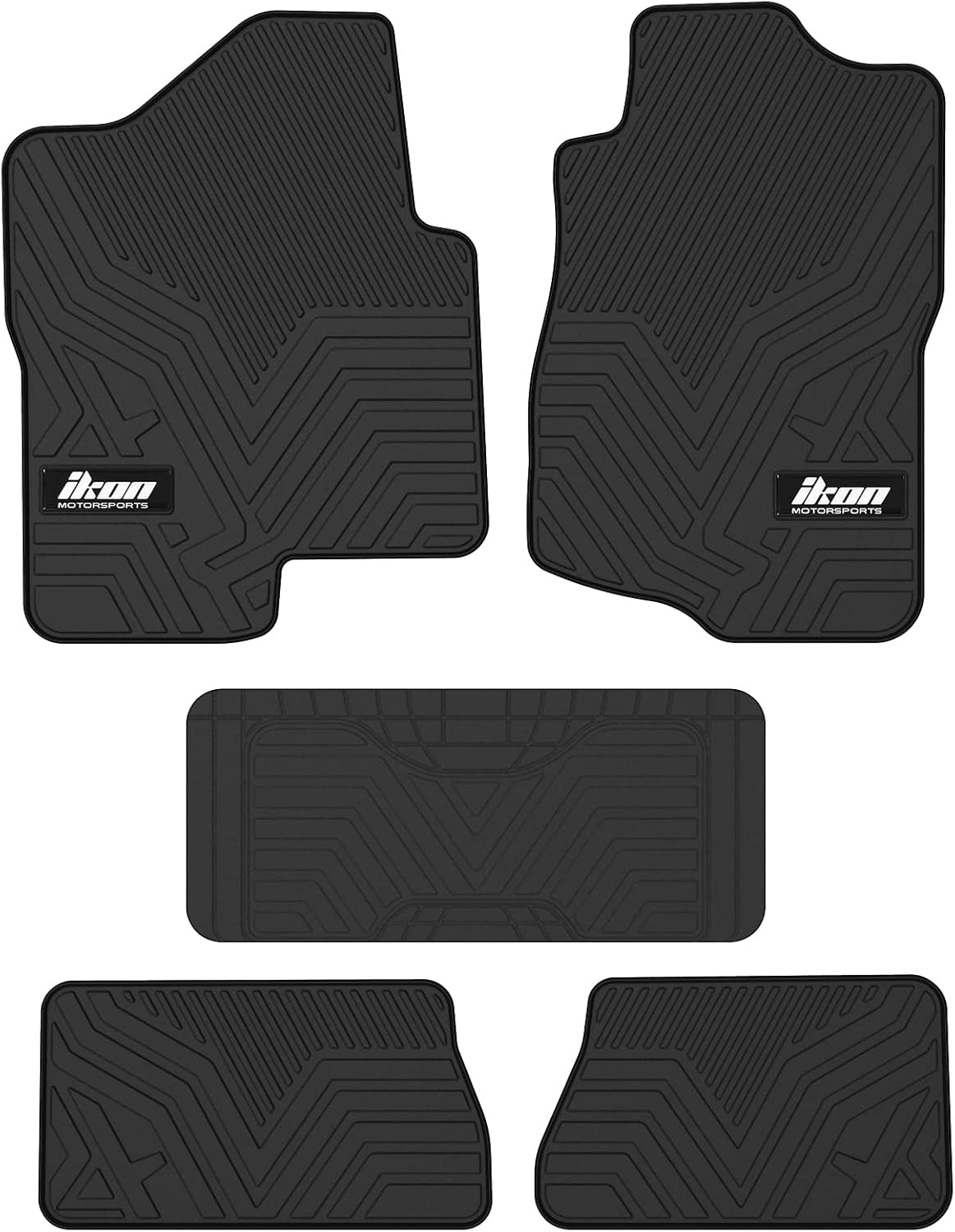 IKON MOTORSPORTS, Latex Floor Mats Compatible with 2007