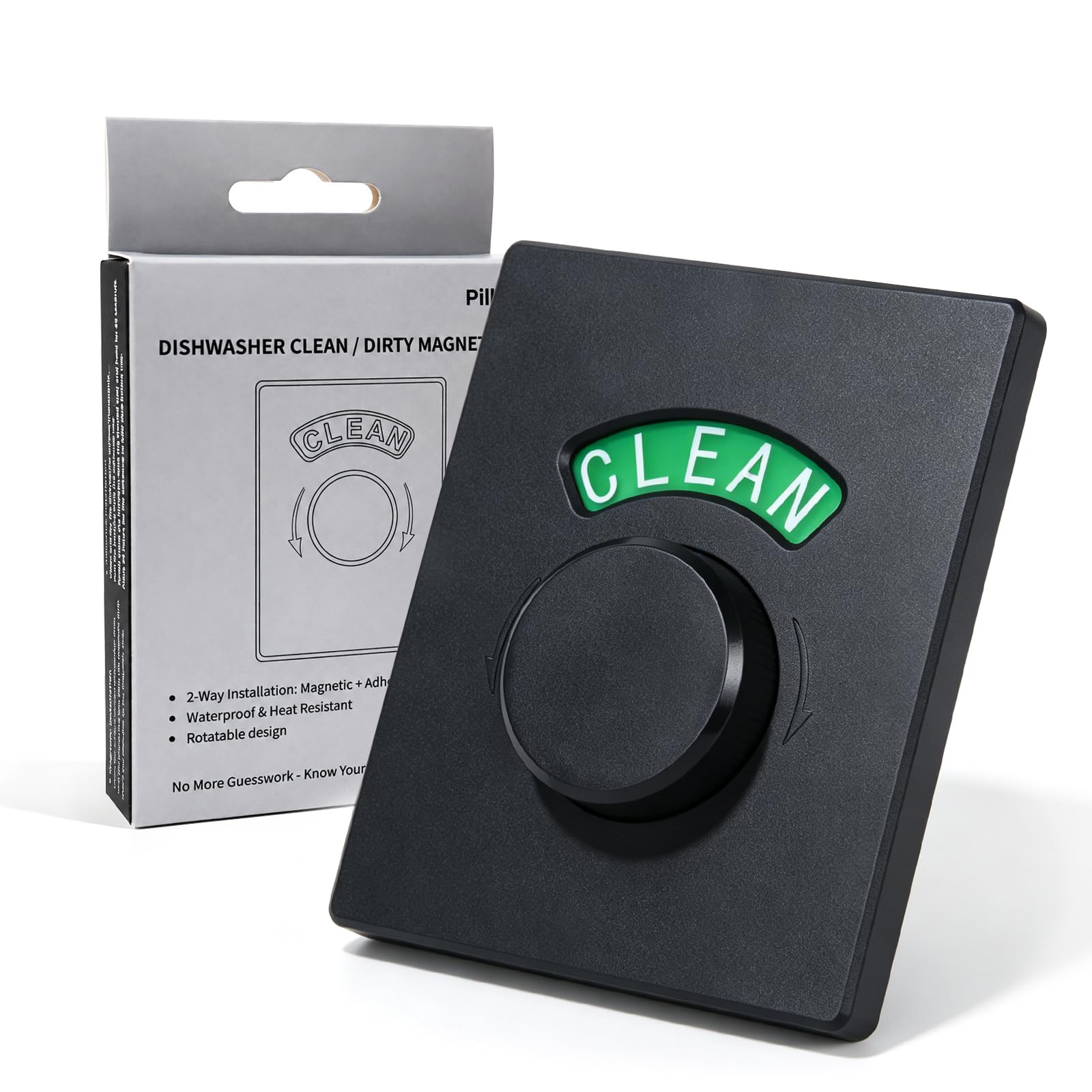 Clean Dirty Magnet for Dishwasher, Rotating Knob Dishwasher