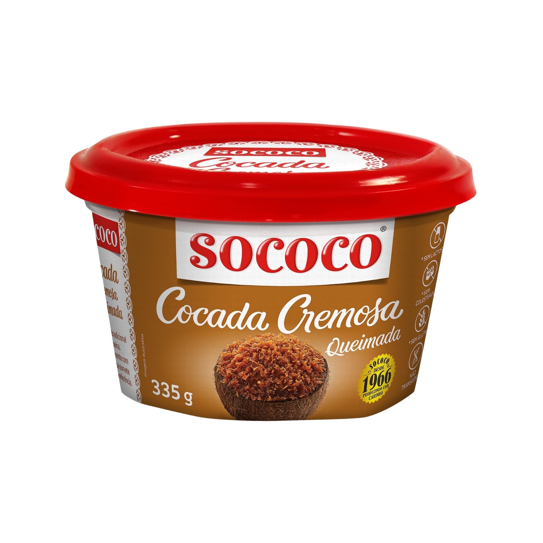 SOCOCO Dulce de Coco Cocada Cremosa Queimada 335g
