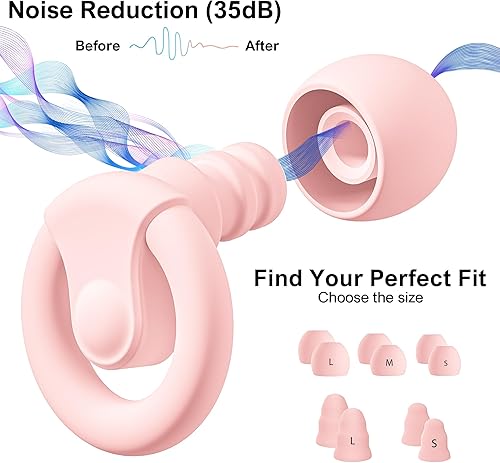 Miniatura 19 de Tapones para los oídos para cancelación de ruido para dormir, 2 pares de tapones para los oídos con reducción de ruido para dormir, enfoque