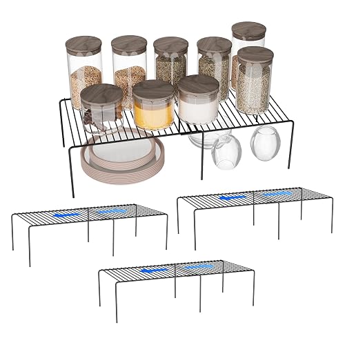 4Pack Expandable Storage Shelf, 13.5"~23" L x 9.4" W x