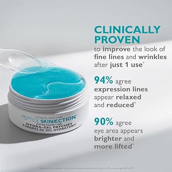 Peter Thomas Roth | Peptide SkinjectionTM Expression Line Hydra-Gel Patches | Smoothing Peptide Eye Mask Patches for Fine Lines and Wrinkles