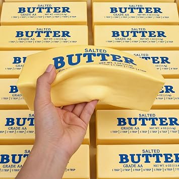 Meooeck 2 Pcs 9.5 Inch Butter Squeeze Sticks, Giant Large Jumbo Super Soft Slow Rising Butter Squeeze Sticks, Big Realistic Food Fidget Butters for Decompression Anxiety Relaxation