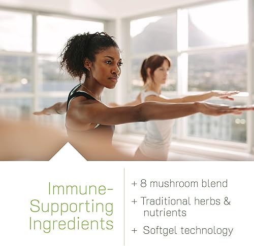 Miniatura 4 de Irwin Naturals Pure Defense Mushroom-8 - 60 cápsulas blandas - Potente suplemento de apoyo inmunológico con 8 extractos de hongos, vitamina C y D3,