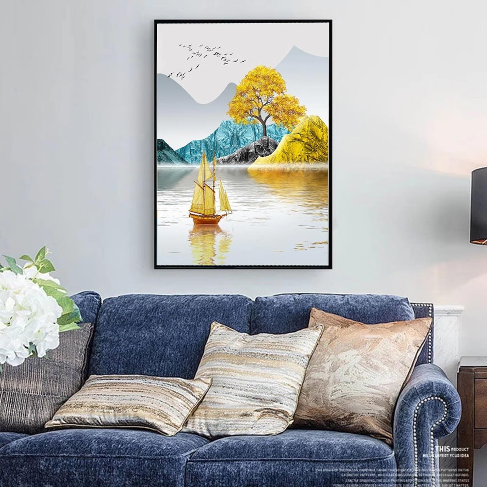 Copertura del Quadro Elettrico Decorativa, Dipinti Decorativi Che Bloccano Le Pareti, per la Decorazione Murale Hotel Fai da Te (B,45x55cm)