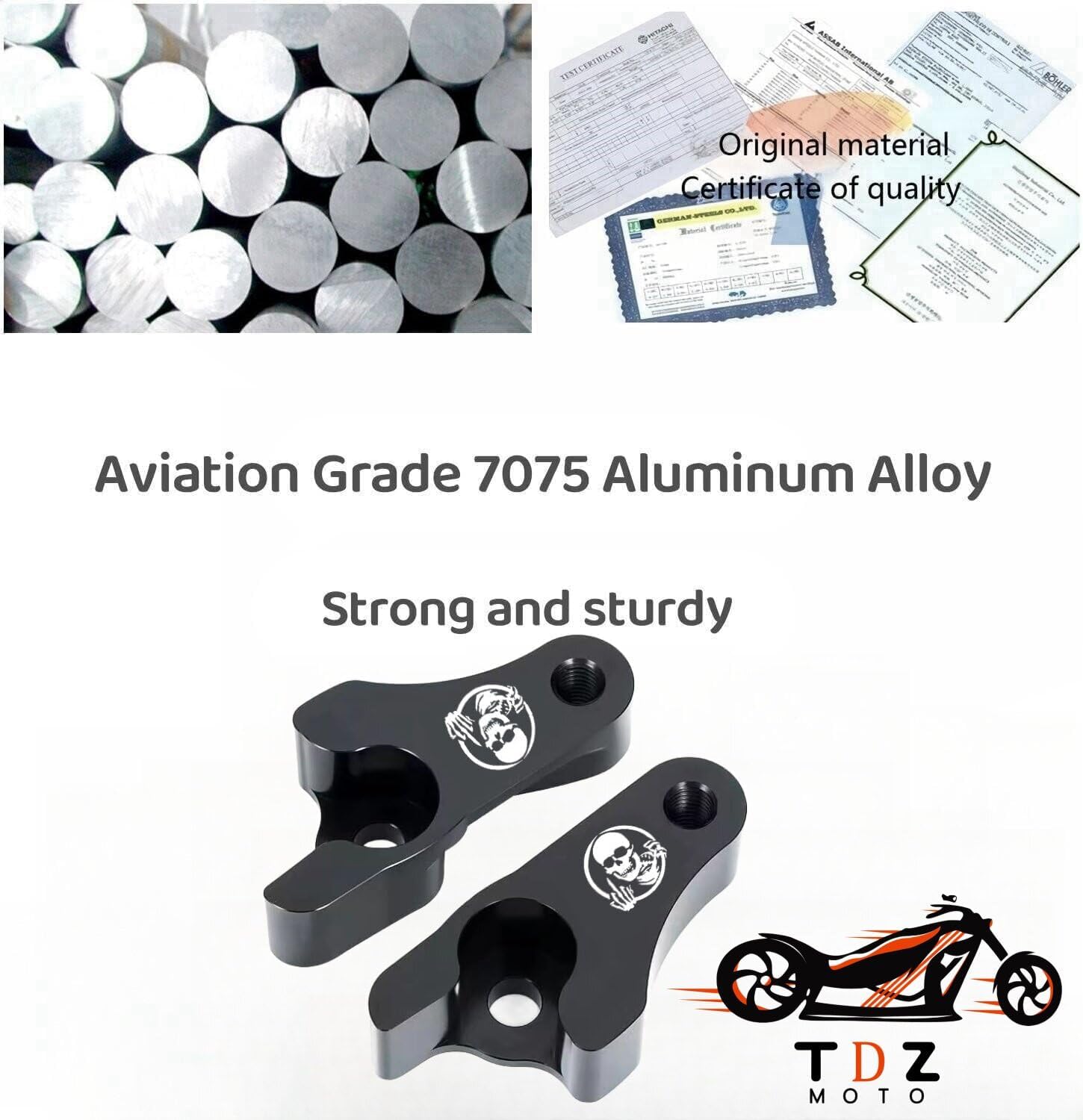 Road Glide TDZ 1" Lowering Link Blocks Kit For 2008-2023 Harley Davidson Touring Models - Fits Street Glide, Road King, Electra Glide, , Ultra Limited (Not For Air Ride Suspension) CNC Billet - View #7