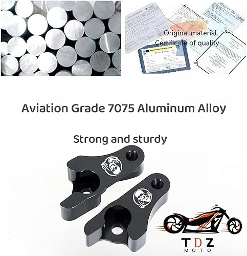 Miniatura 5 de TDZ 2002-2025 Kit de Bloques de Enlace de Bajada de 2 Pulgadas Negro para Harley Touring Street Glide/Road King/Electra Glide/Road Glide/Ultra