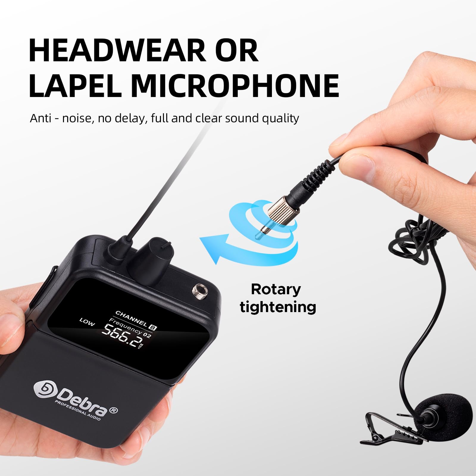 Microfono Senza Fili D Debra UBR-102 Doppio - Portata 80m, Anti-Rumore, Per Karaoke E Eventi - Foto 11