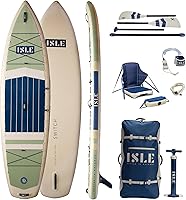ISLE Switch Inflatable Hybrid Kayak-Stand Up Paddle Board | 2in1- Kayak & Paddle Board Bundle, Incl. Kayak Seat, Paddle,...