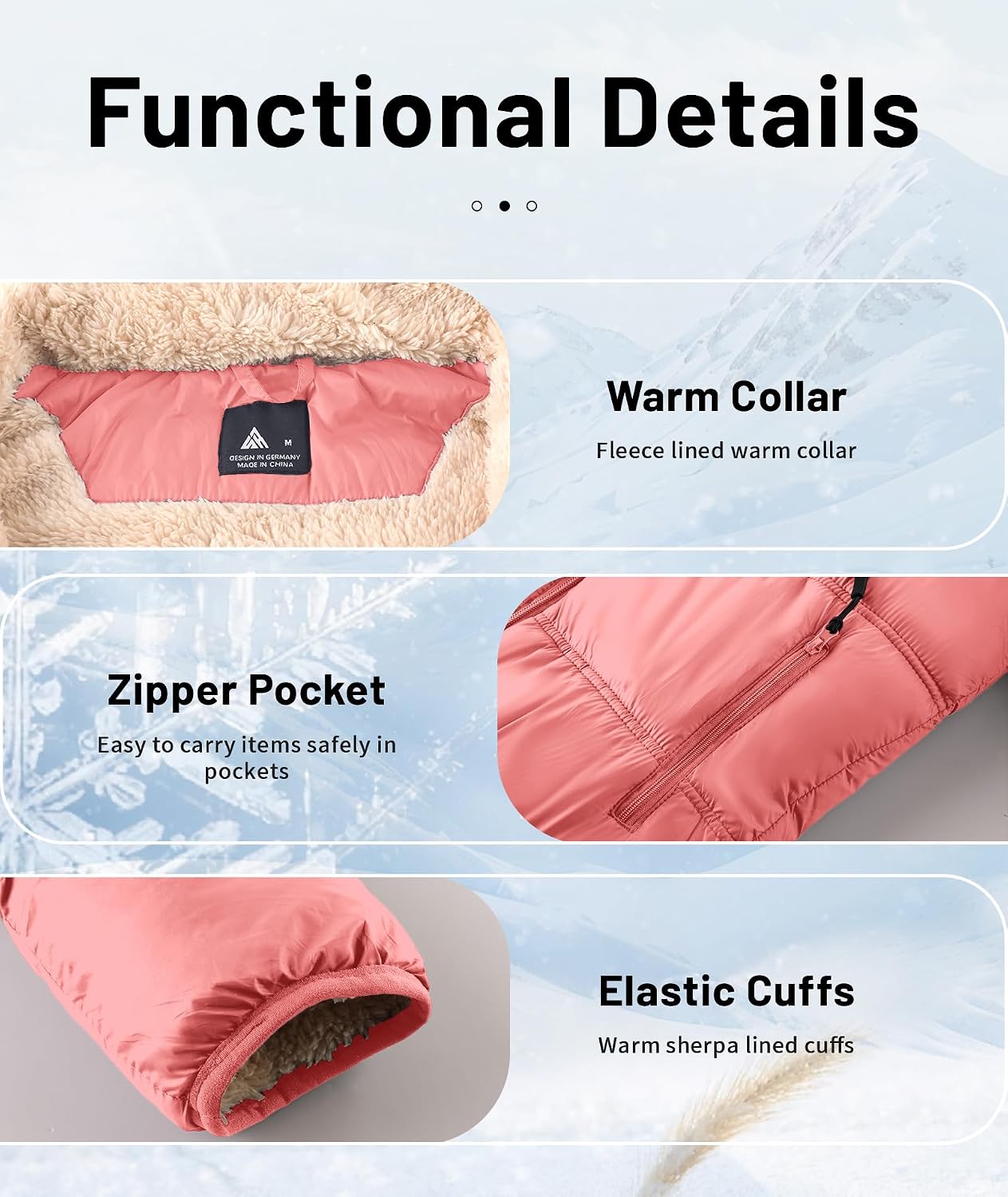 Boy'S Girls Winter Coat Puffer Jacket Sherpa Fleece with Detachable Hood