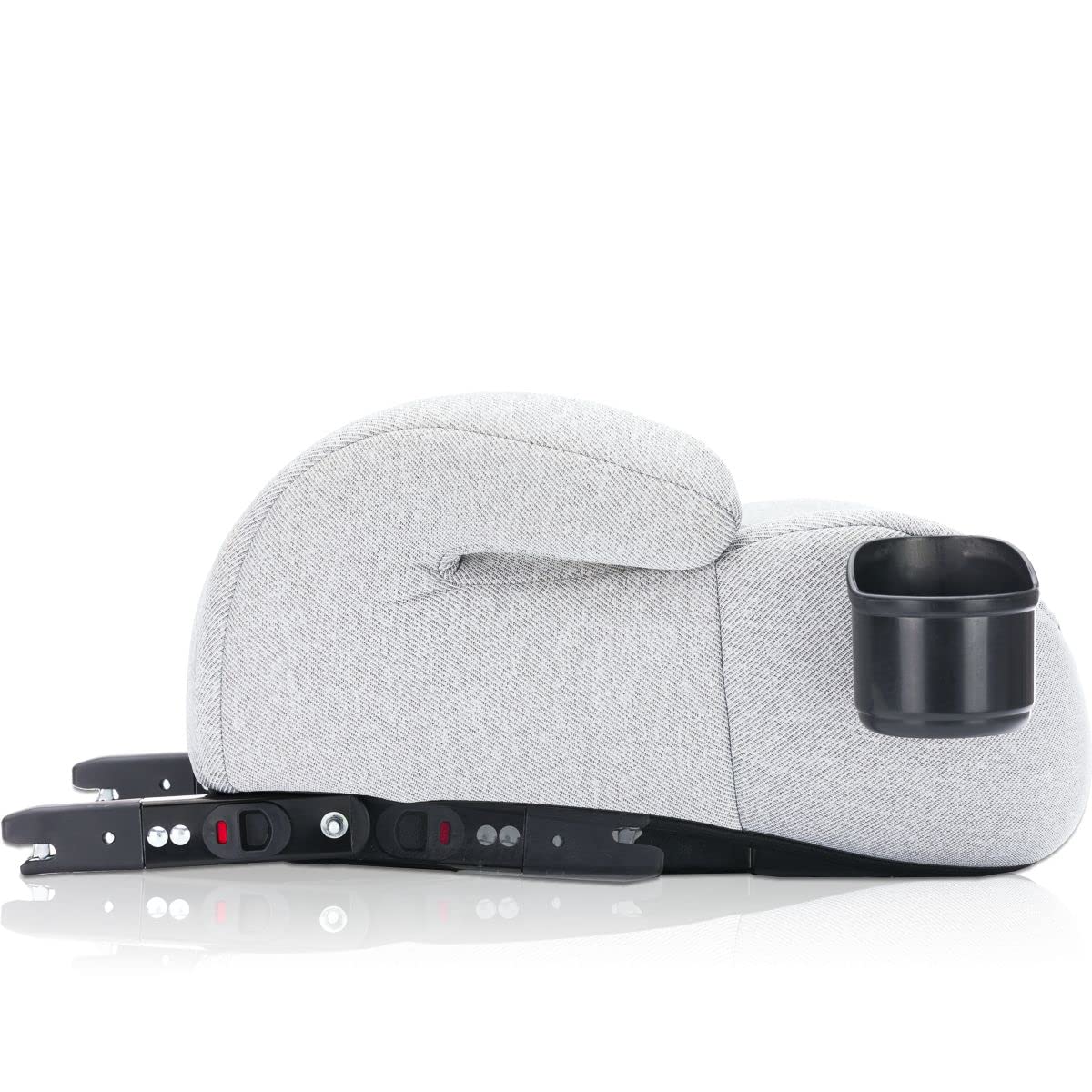 Sitzerhöhung i-Size Norm Isofix Kinder Auto Sitz Gruppe 3 125 – 150 cm Körpergröße ECE R129 (GRAU)