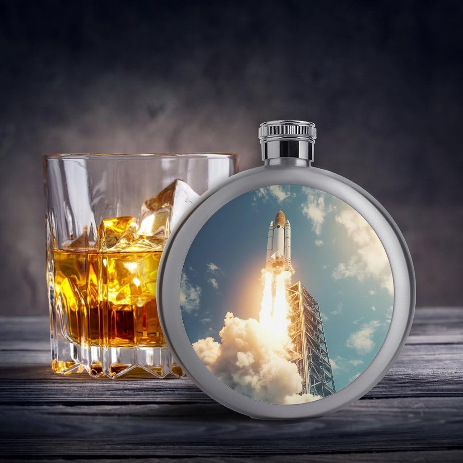 Rocket Launch Stainless Steel Wine Flask Portable Liquor Flask Bottle for Wedding Travel image 4